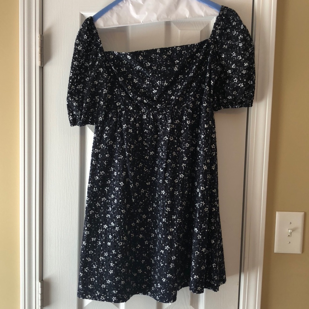 Anthropologie Maeve black off shoulder dress